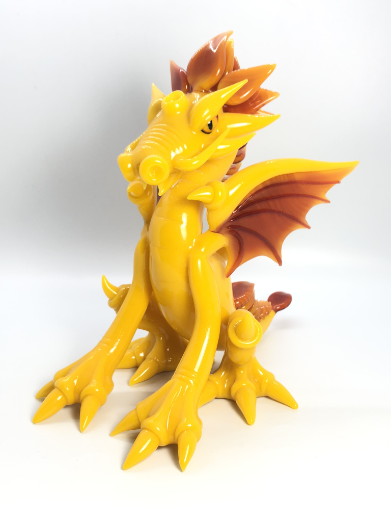 Mike Luna: Yellow & Orange Dragon Rig – 101 Glass Studio