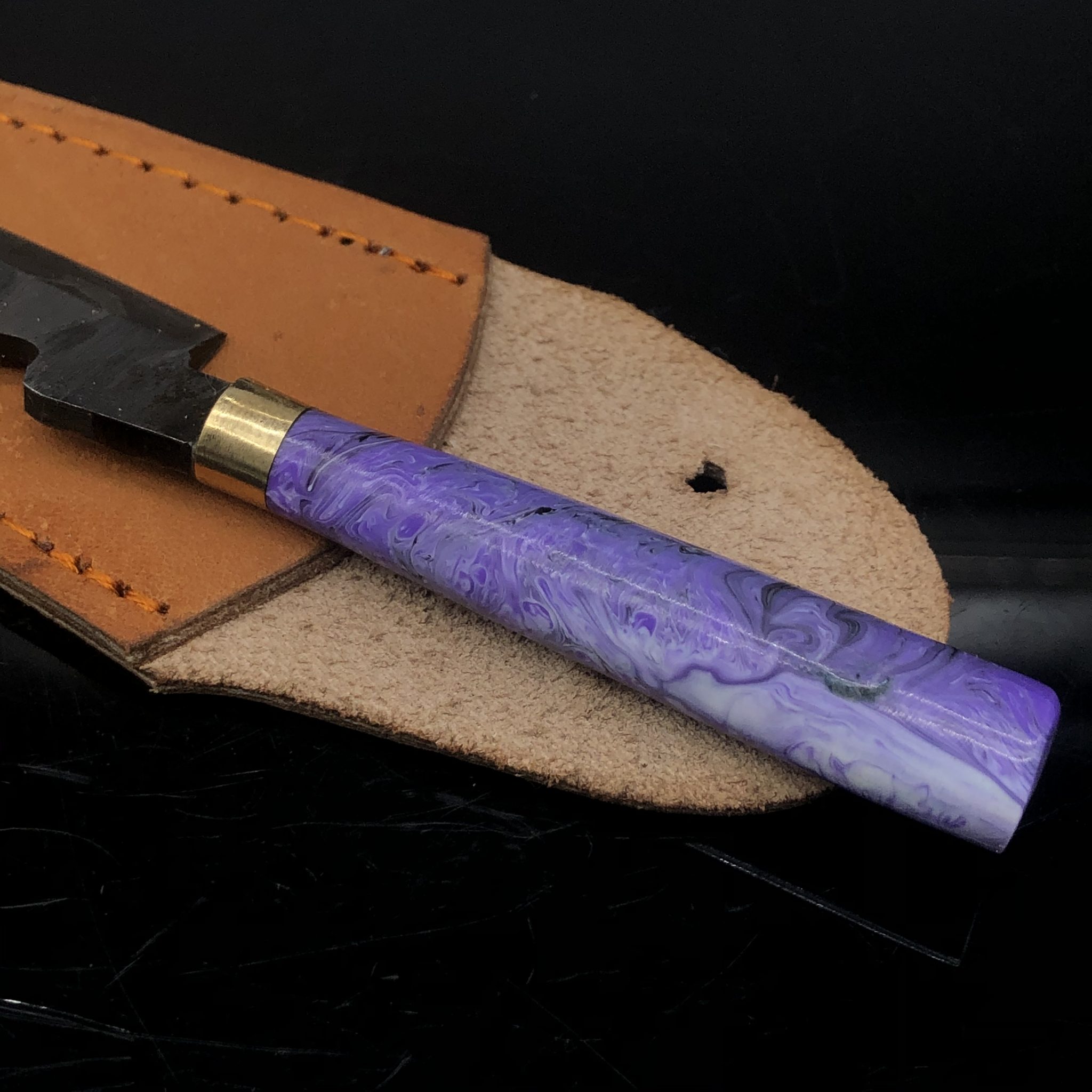 Damascus HK Knives Sword Dabber 6 101 Glass Studio