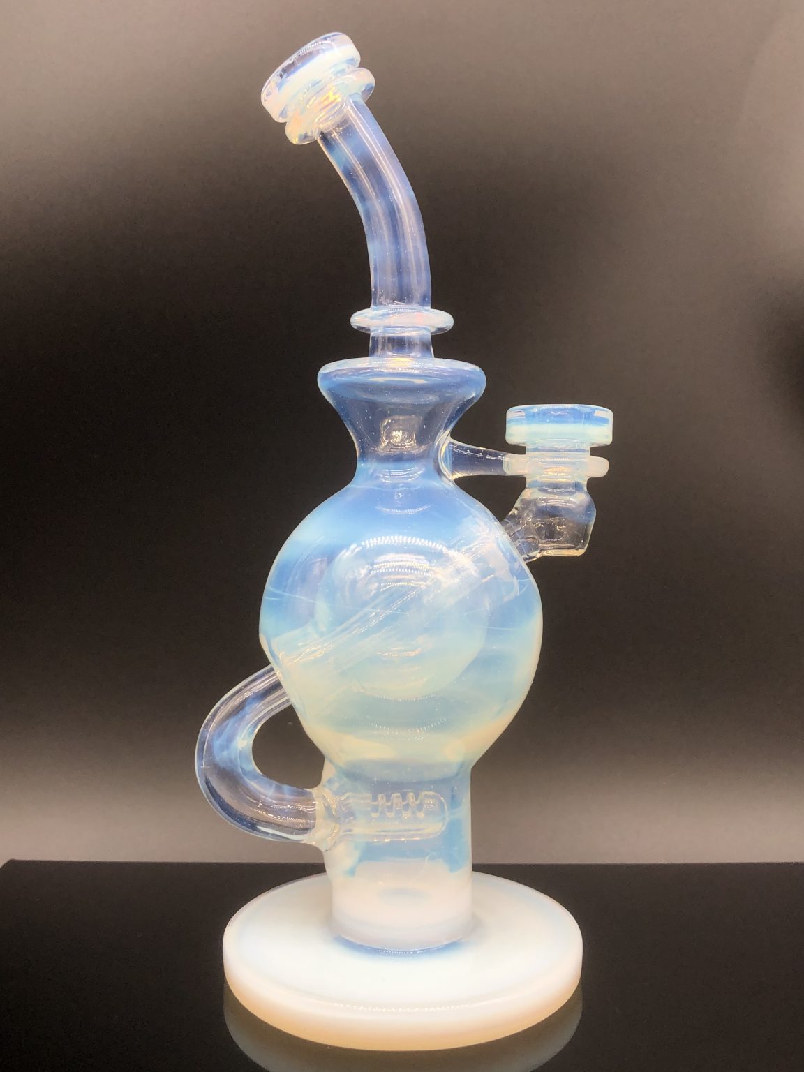 Jason Charles Glass Ghost White Ball Rig 101 Glass Studio